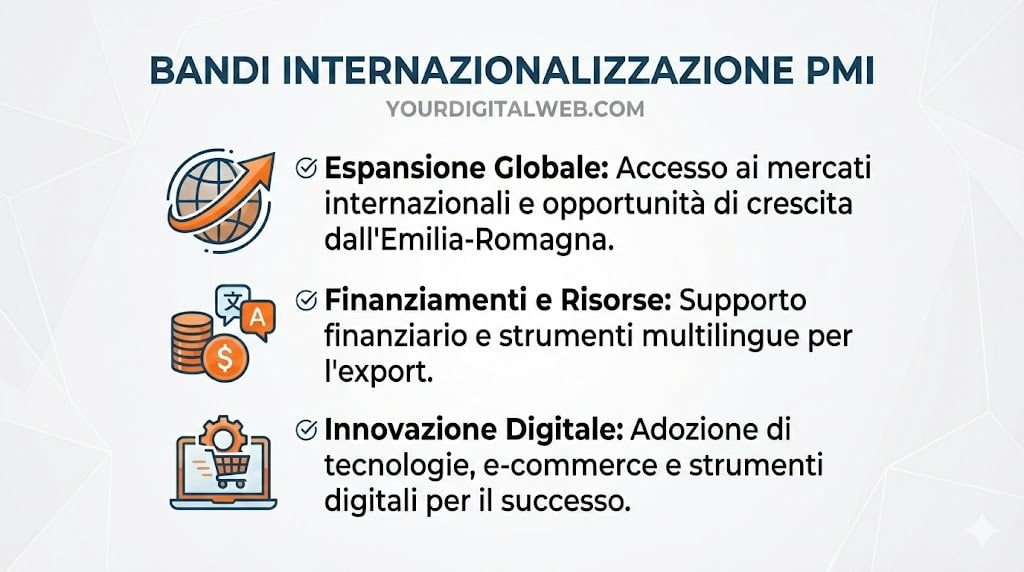 Bando Regione Emilia-Romagna: Internazionalizzazione PMI 2026–2027 3 mercato emilia